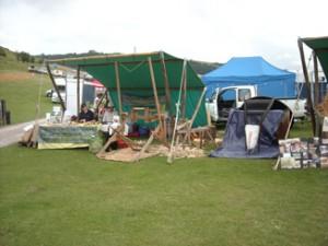 our stand our stand with the charcoal kiln to the right
