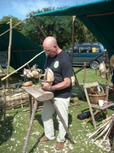 Dave Lister making traditional Sussex trugs from sweet chestnut