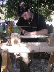 Our new show bungie lathe at work Our new show bungie lathe at work