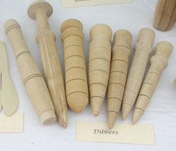 our dibbers are hand tuned on the pole lathe so each is unique