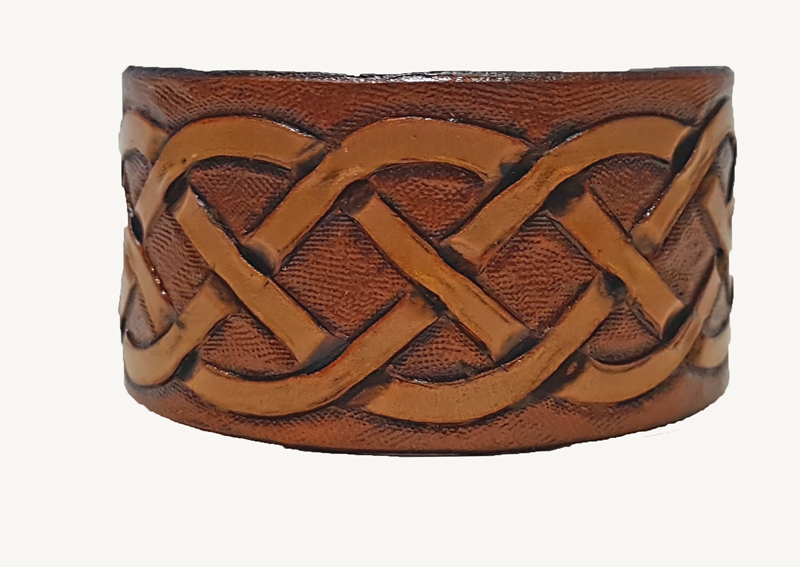 hand carved Celtic knot cuff
