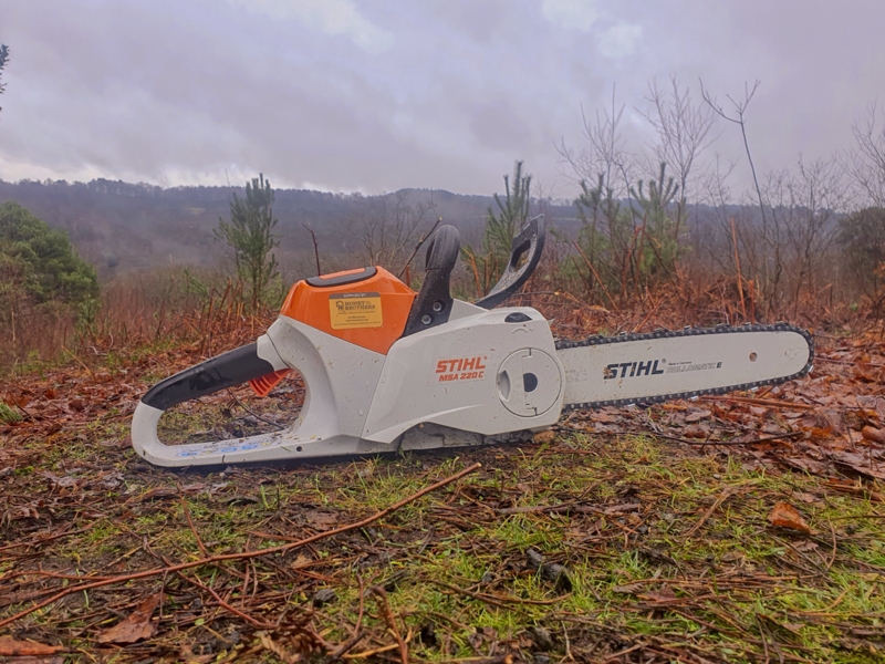 A view from the sharpend a Stihl msa220C battery saw