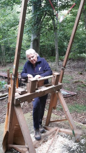 one our course attendees haed at it on the pole lathe
